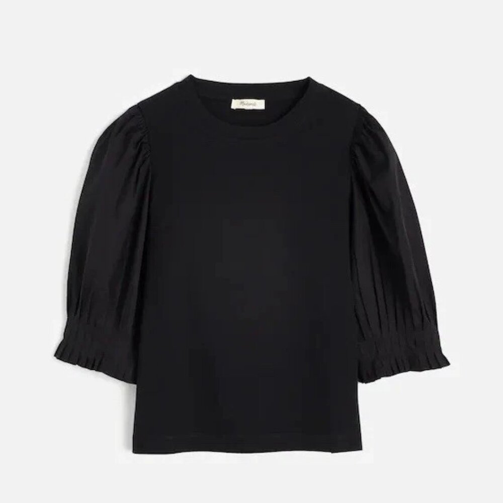 Madewell Black Hazel Femme Mixy Top S NWT